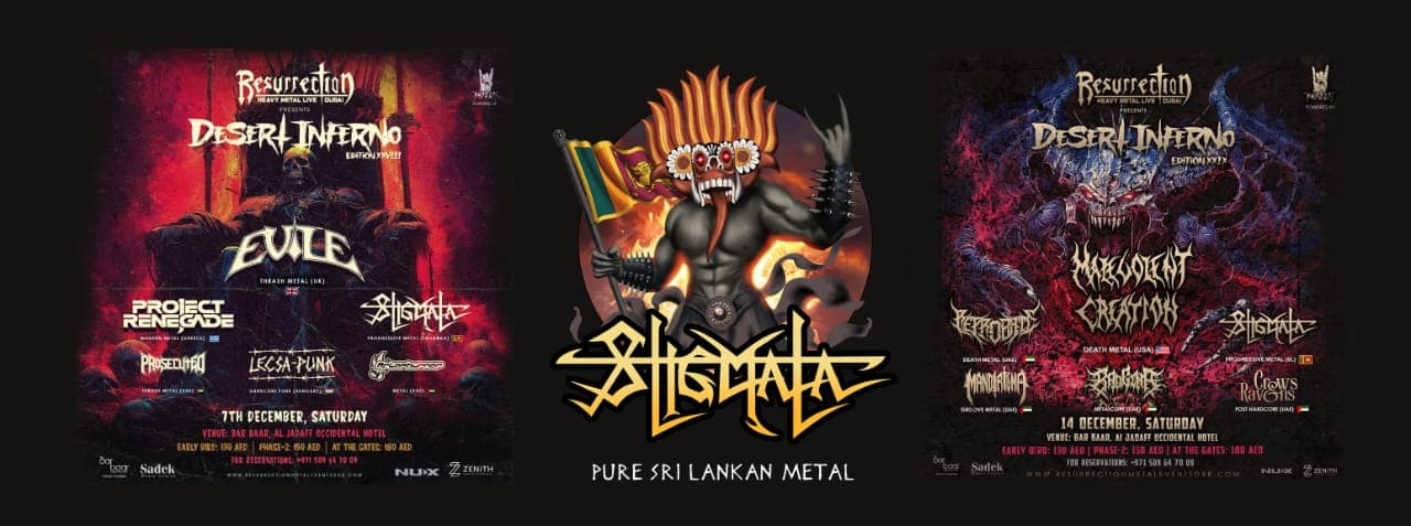 CEYLONESE UNLEASH IN THE MIDDLE EAST: STIGMATA TO TAKE LANKAN METAL TO DUBAI’S DESERT INFERNO
