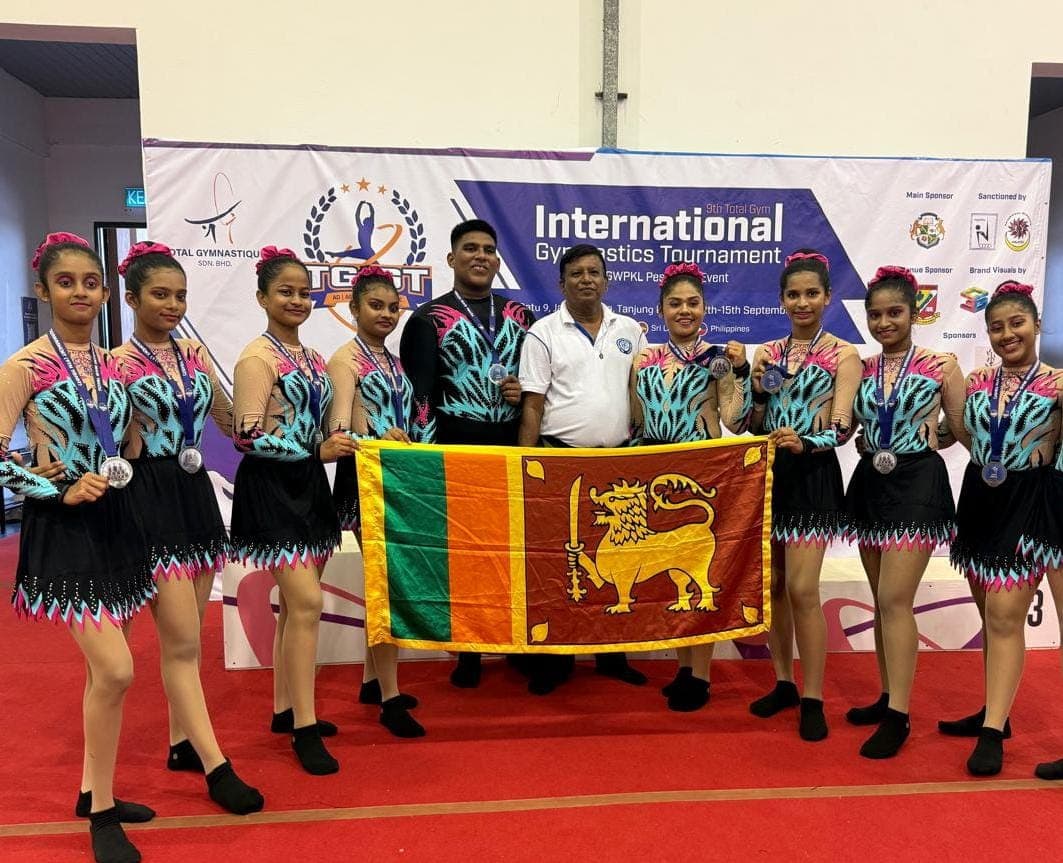 Sri Lankan Gymnastics Team Claims Silver Medal at International Championships in Malaysia